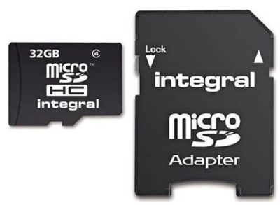Micro SD card + adapt.