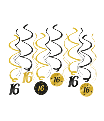 Classy Party Swirls Goud/Zwart