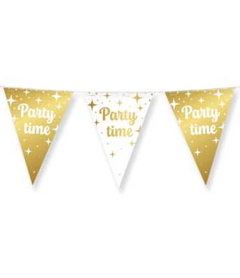 Fancy Party Vlaggenlijn Goud/Wit