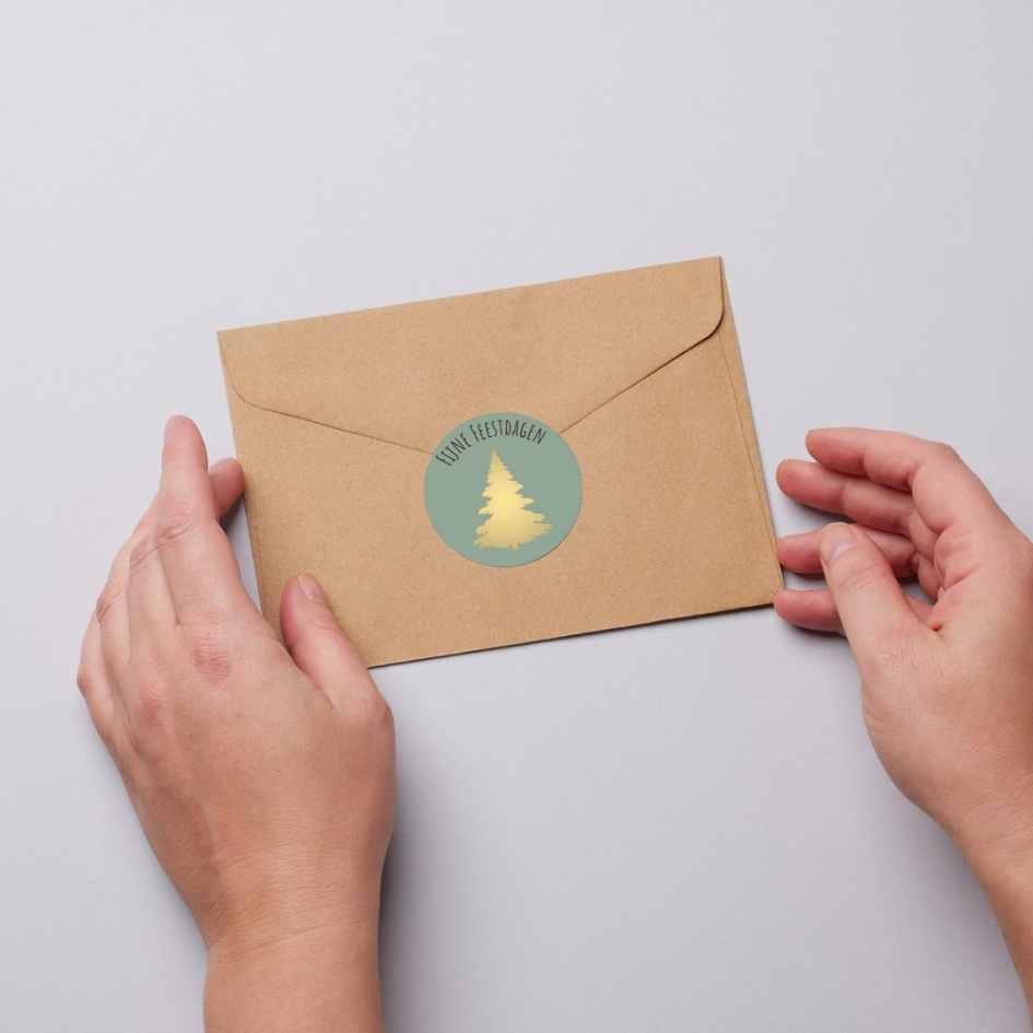 Etiketten-–-Fijne-Feestdagen-Olijf-Groen-–-250-Stuks-1