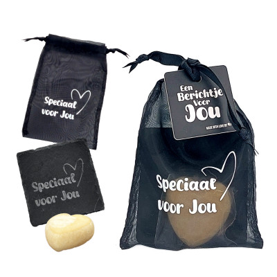 Coaster met amberblokje